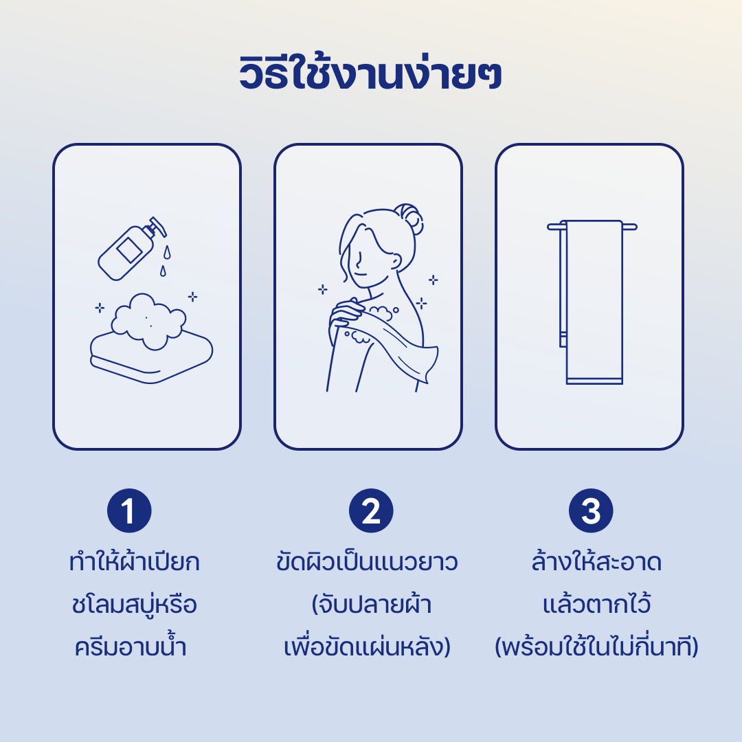 ผ้าสครับผิวจากญี่ปุ่น