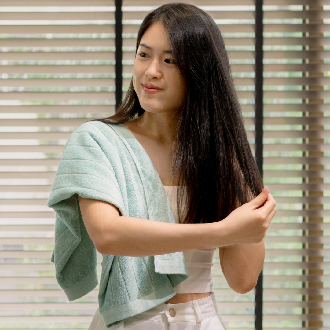 ผ้าขนหนูเช็ดผมและมือ Bamboo Luxury